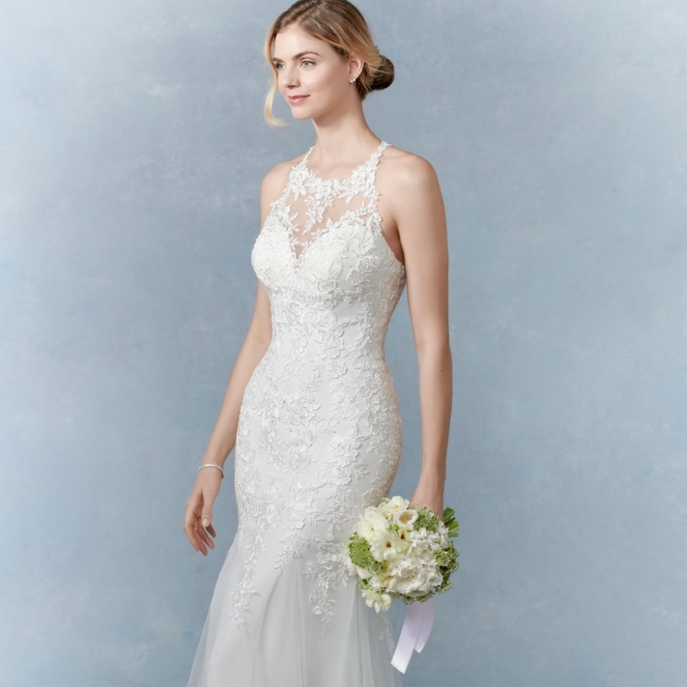 Ella Rosa Gallery GA2341 Lace Mermaid Ivory Wedding Dress Size 18